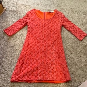 Emmalee shift dress purchased at Francesca’s. Coral color.